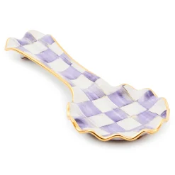 MacKenzie-Childs Plum Check Ceramic Spoon Rest| Kitchen Utensils & Tools