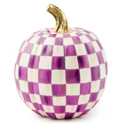 MacKenzie-Childs Plum Check Small Pumpkin| The Halloween Shop|The Fall Shop
