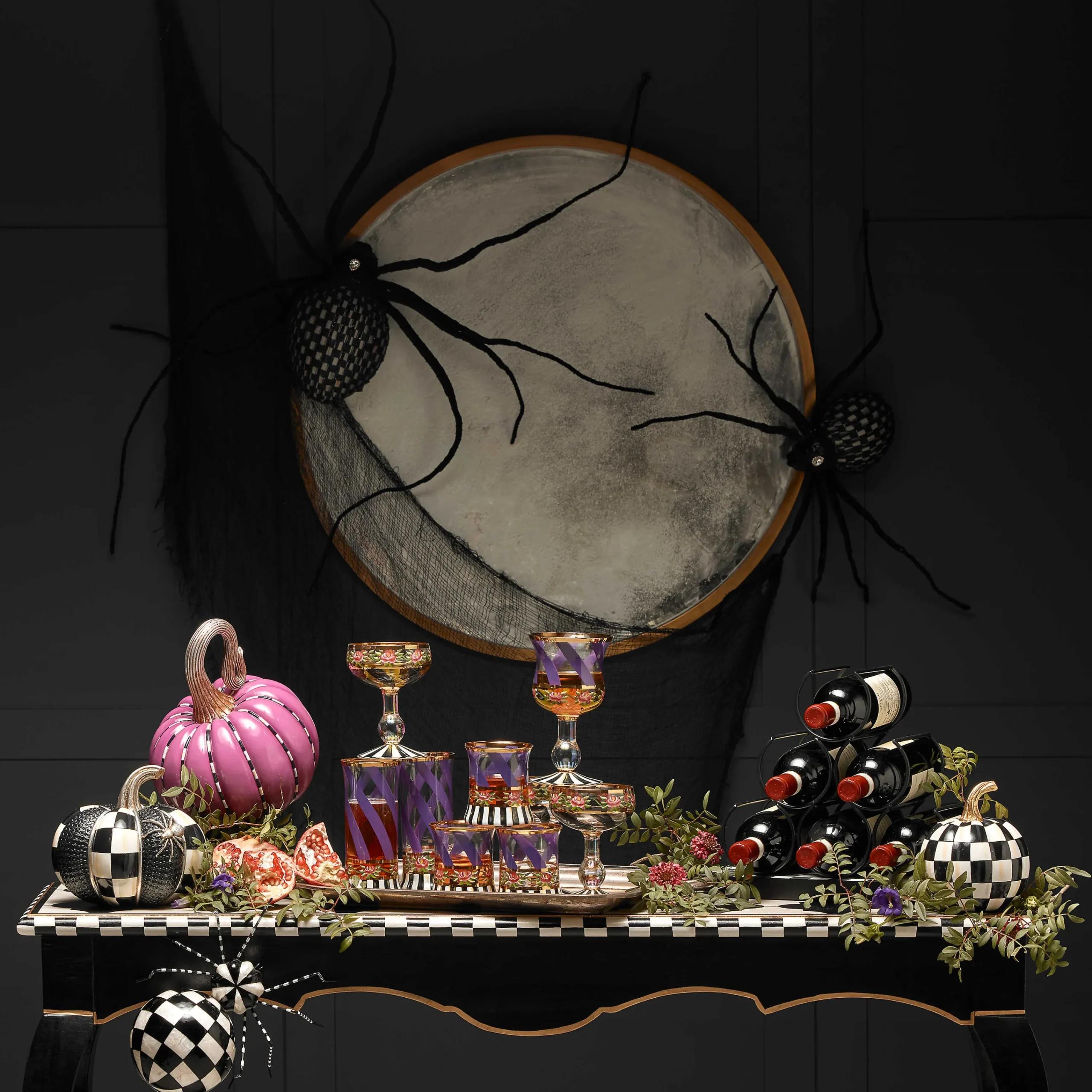 MacKenzie-Childs Plum Piped Pumpkin| Pumpkins|The Halloween Shop