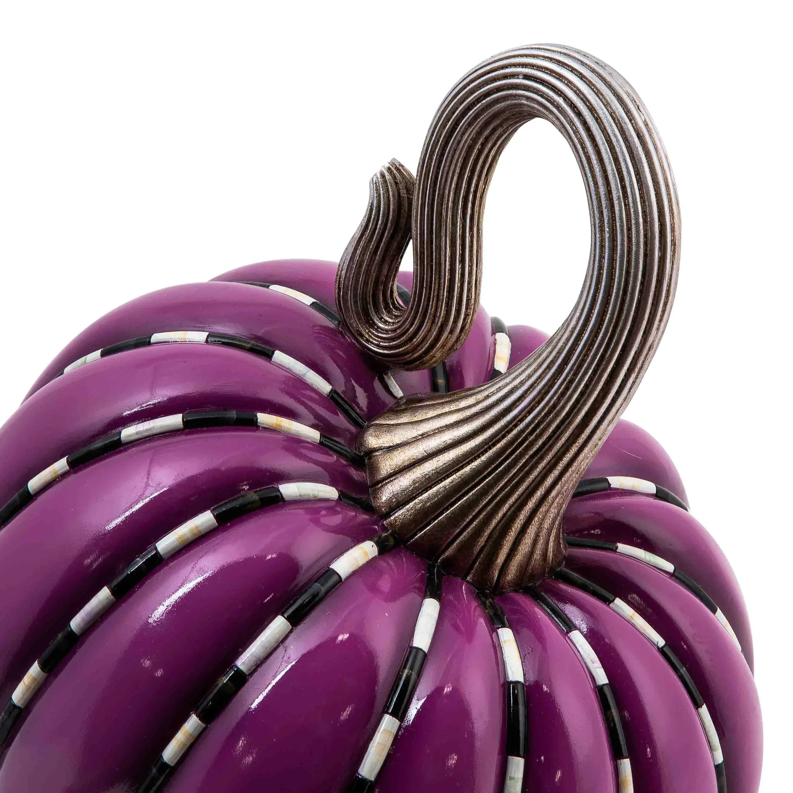 MacKenzie-Childs Plum Piped Pumpkin| Pumpkins|The Halloween Shop