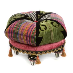 MacKenzie-Childs Portobello Road Footstool| Living Room