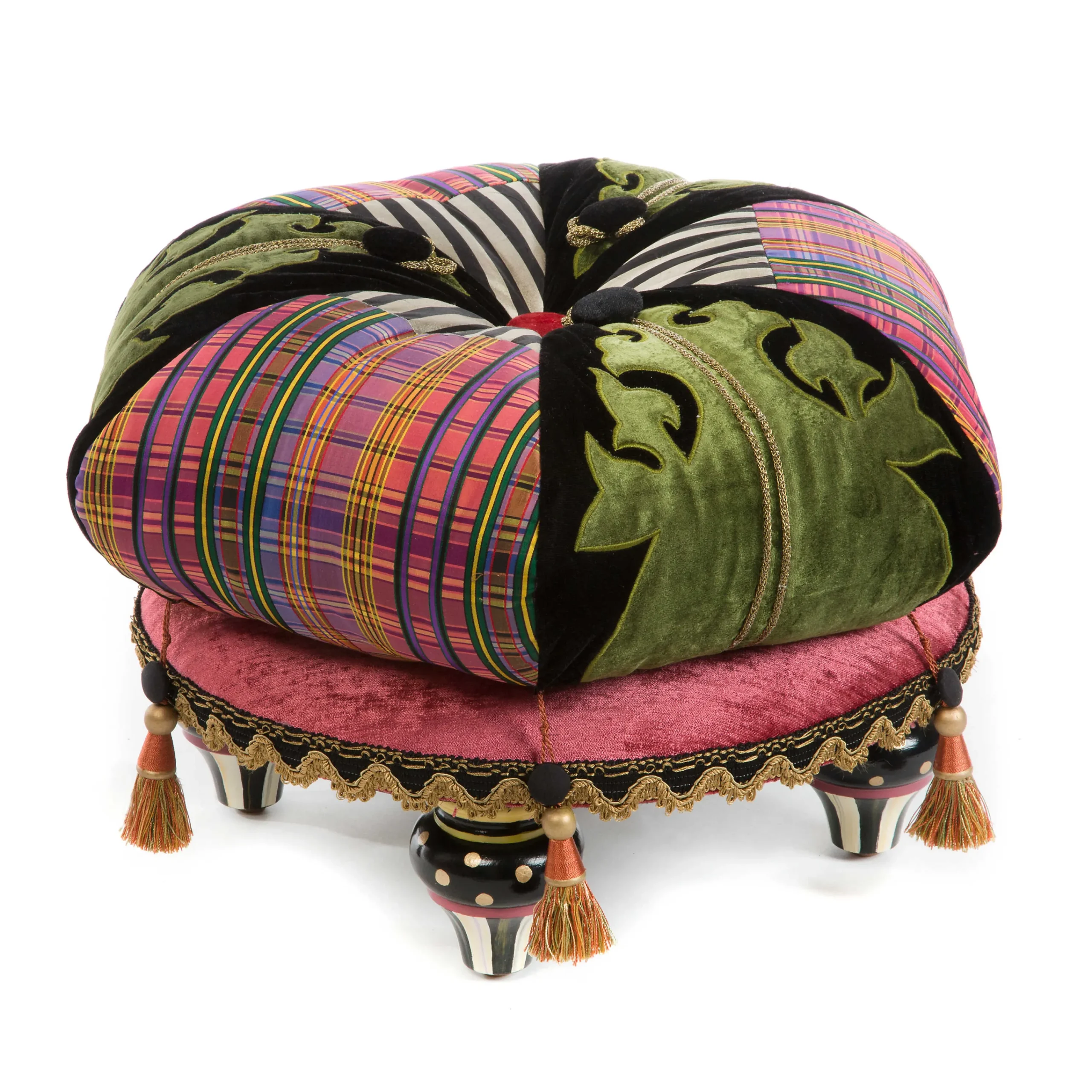 MacKenzie-Childs Portobello Road Footstool| Living Room