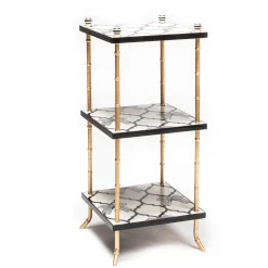 MacKenzie-Childs Pretty As A Bow 3 Tiered Table| Living Room|Bath & Bath Accessories
