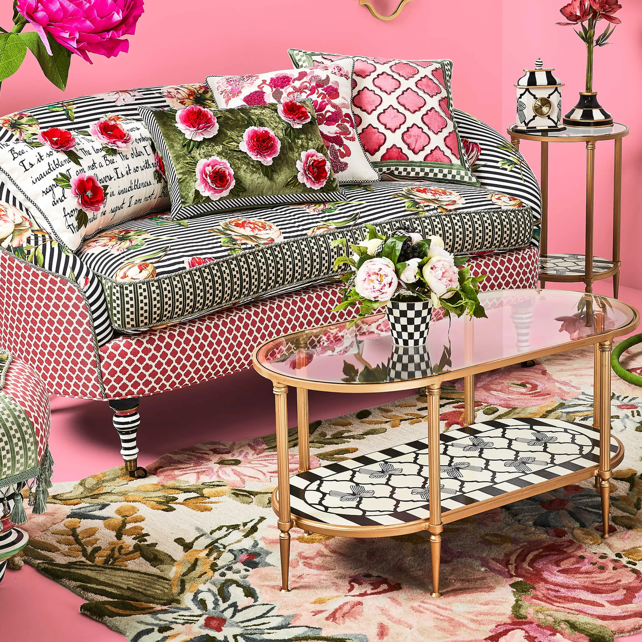 MacKenzie-Childs Pretty As A Bow Coffee Table| Living Room