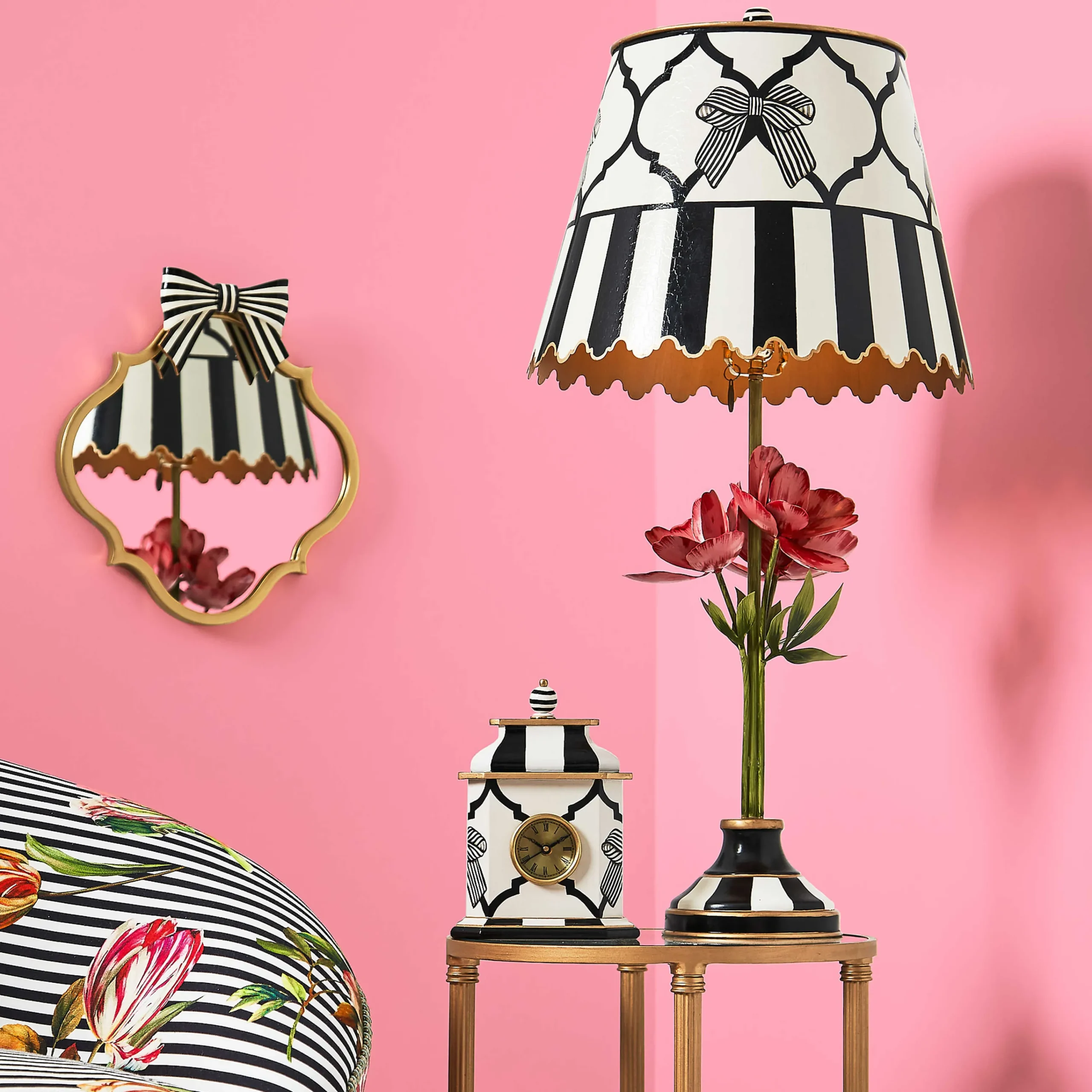 MacKenzie-Childs Pretty as a Bow Desk Clock| Room Accents