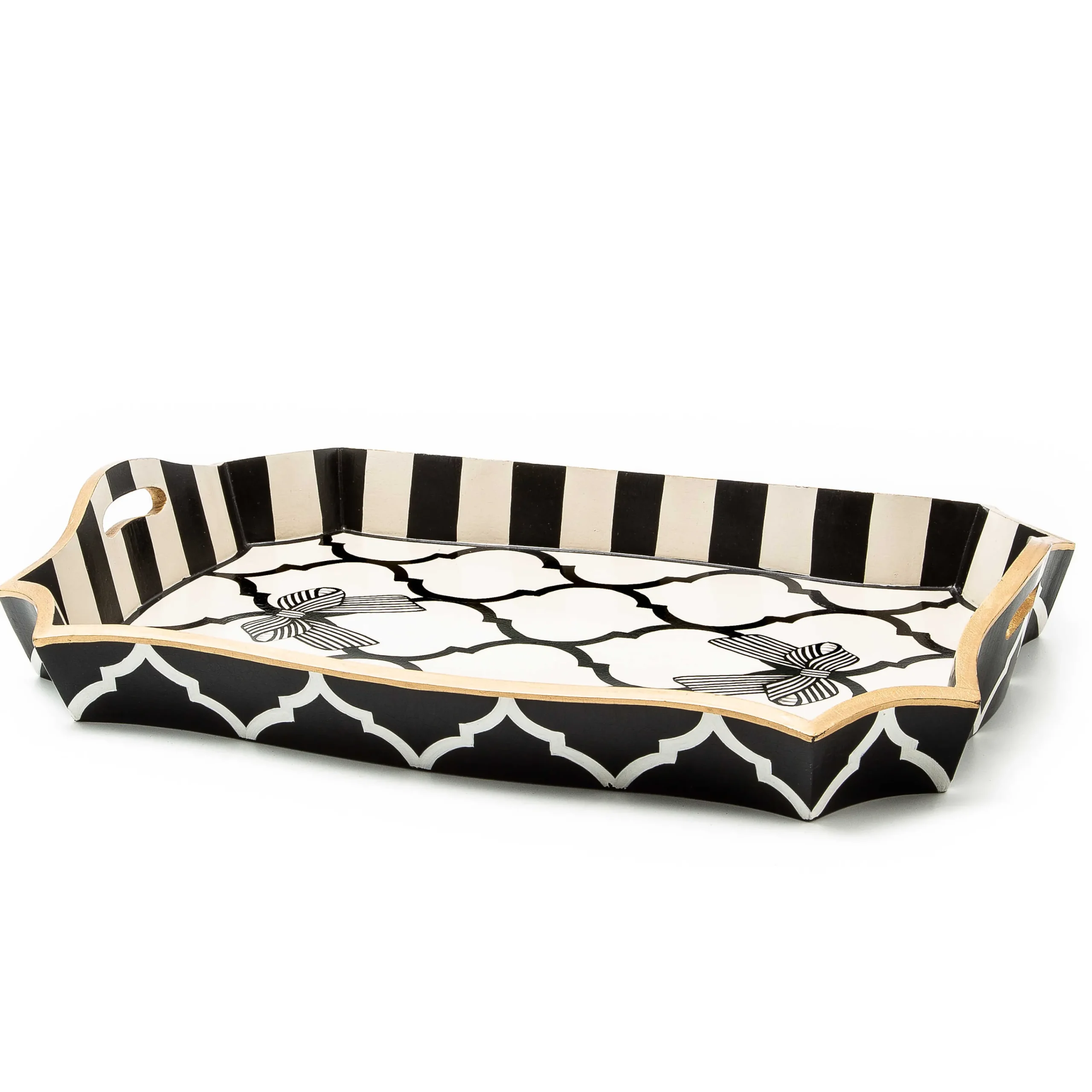 MacKenzie-Childs Pretty as a Bow Large Tray| Bar Entertaining|Serveware
