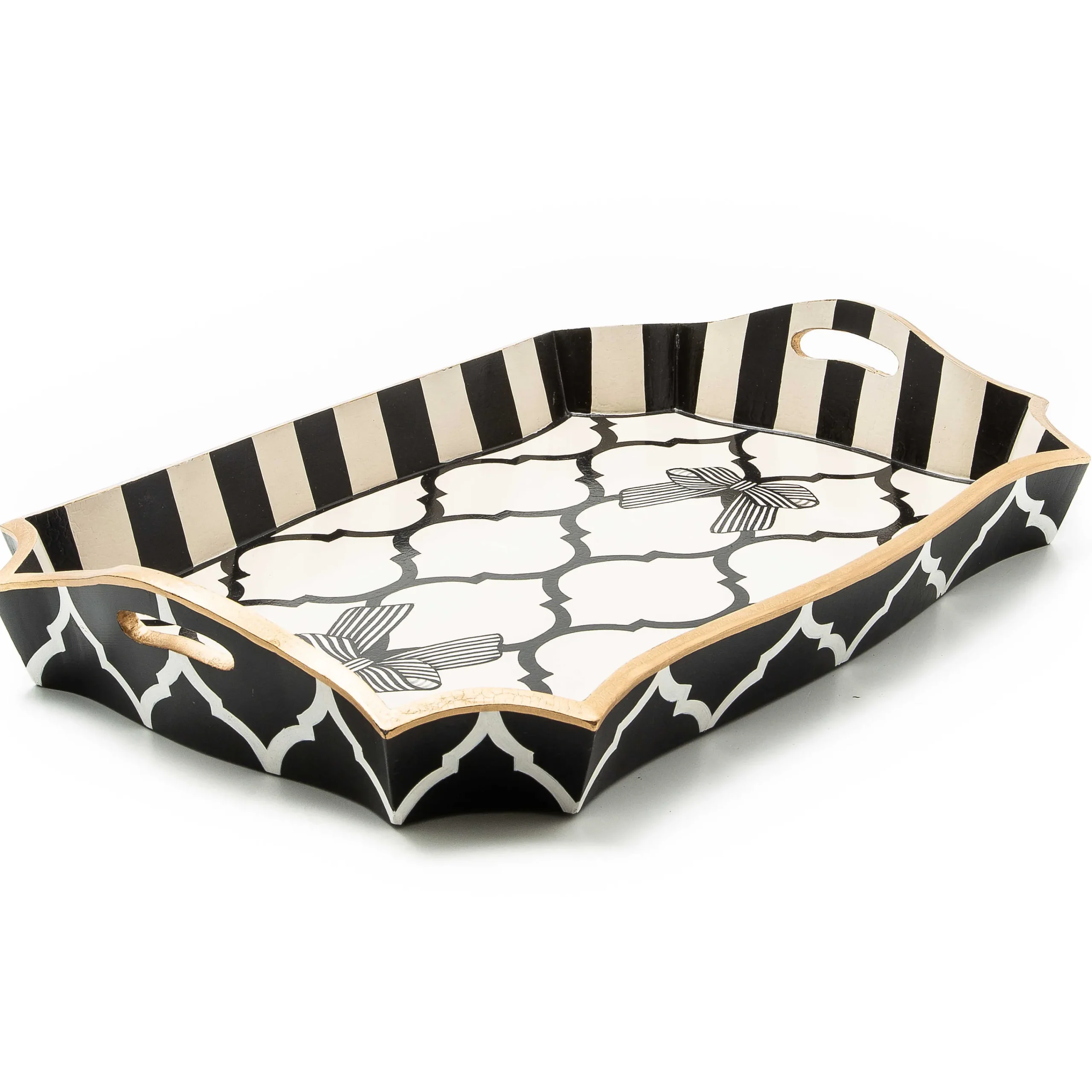 MacKenzie-Childs Pretty as a Bow Large Tray| Bar Entertaining|Serveware