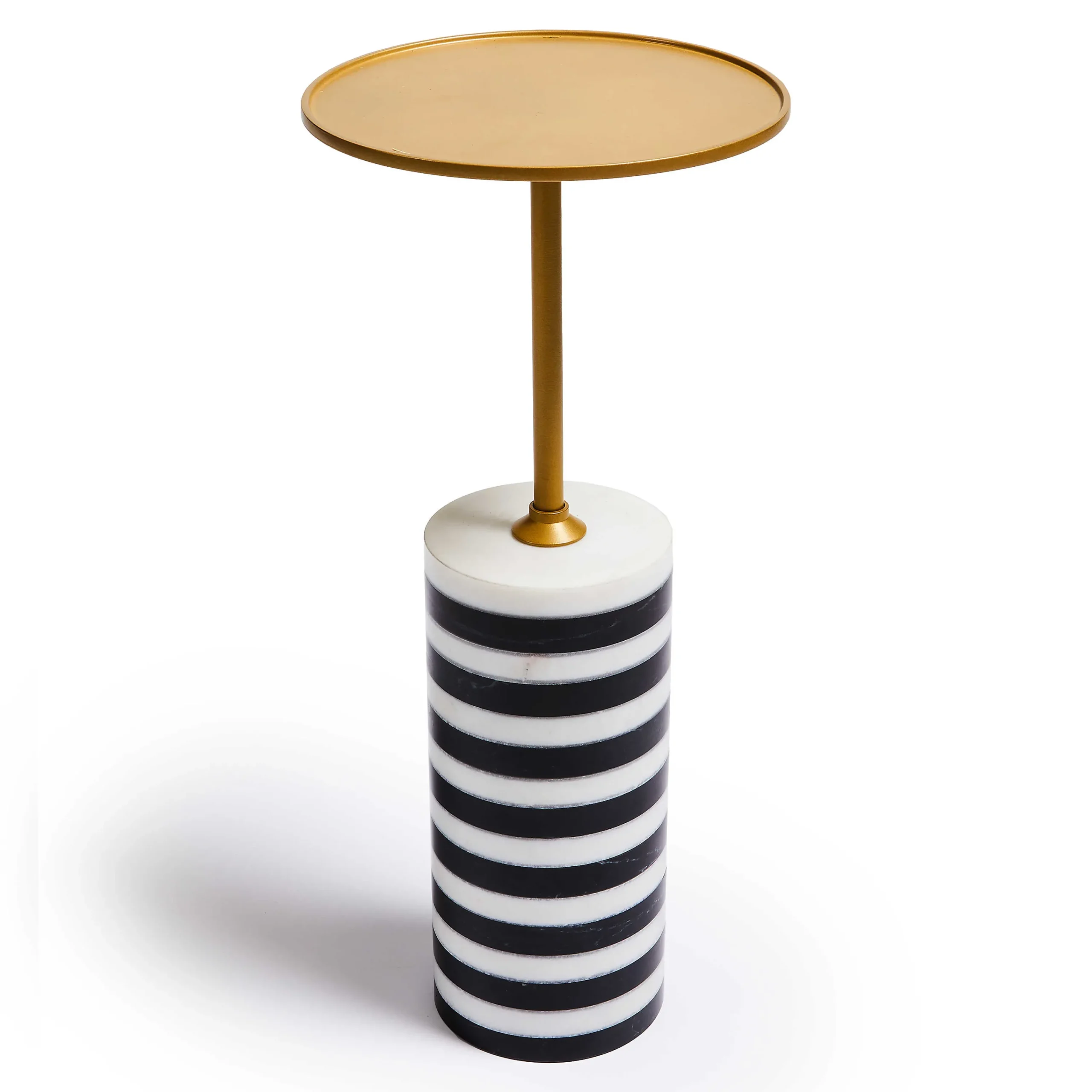 MacKenzie-Childs Priorities Round Stripe Side Table| Entryway Furniture|Living Room