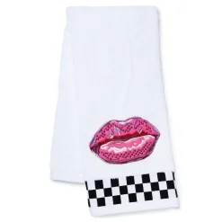 MacKenzie-Childs Pucker Up Check Hand Towel| Bath & Bath Accessories
