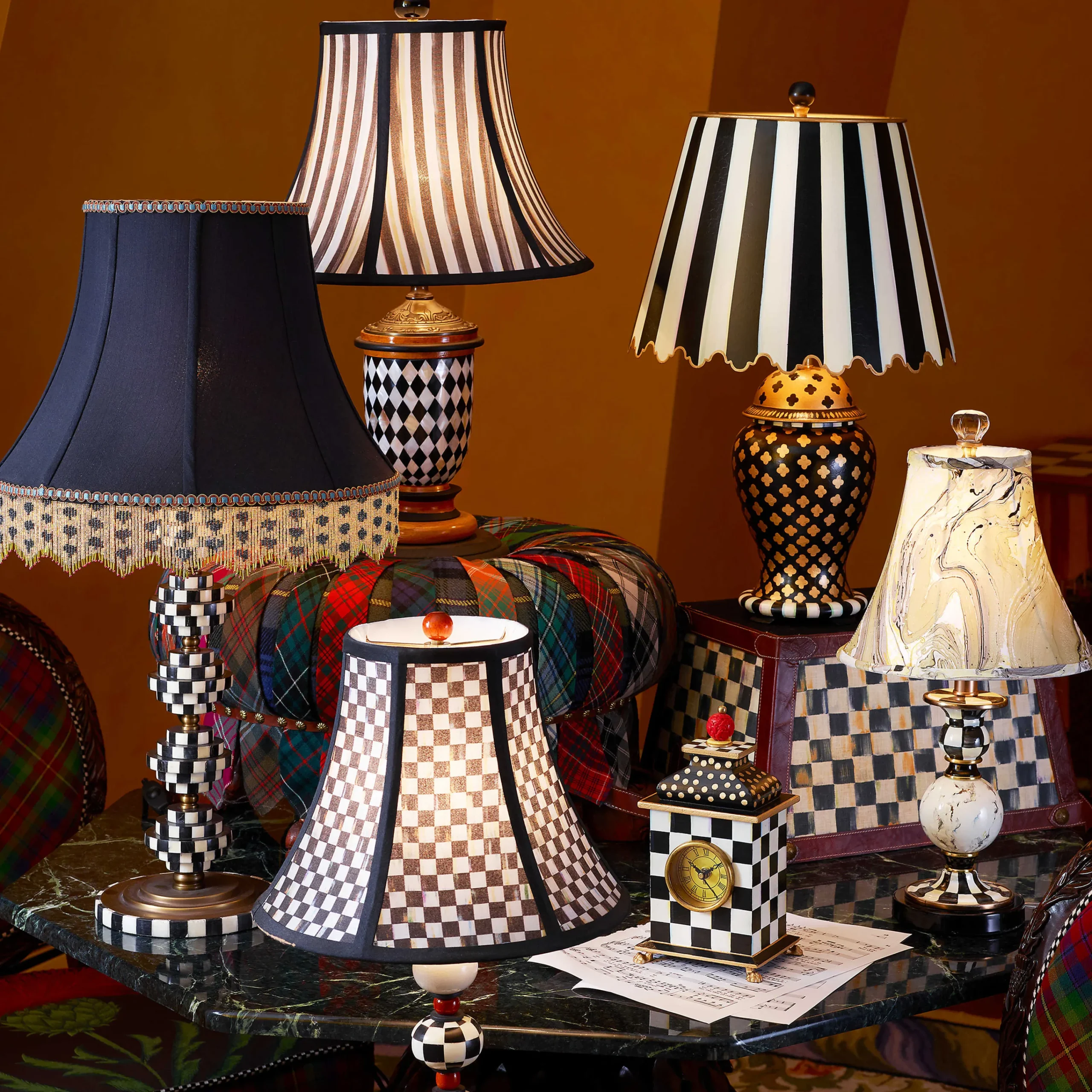 MacKenzie-Childs Quatrefoil Small Table Lamp| Room Accents|Lighting