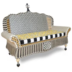 MacKenzie-Childs Queen Bee Courtyard Outdoor Loveseat| Outdoor