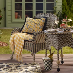 MacKenzie-Childs Queen Bee Courtyard Outdoor Accent Chair| Outdoor