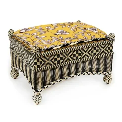 MacKenzie-Childs Queen Bee Courtyard Outdoor Ottoman| Outdoor