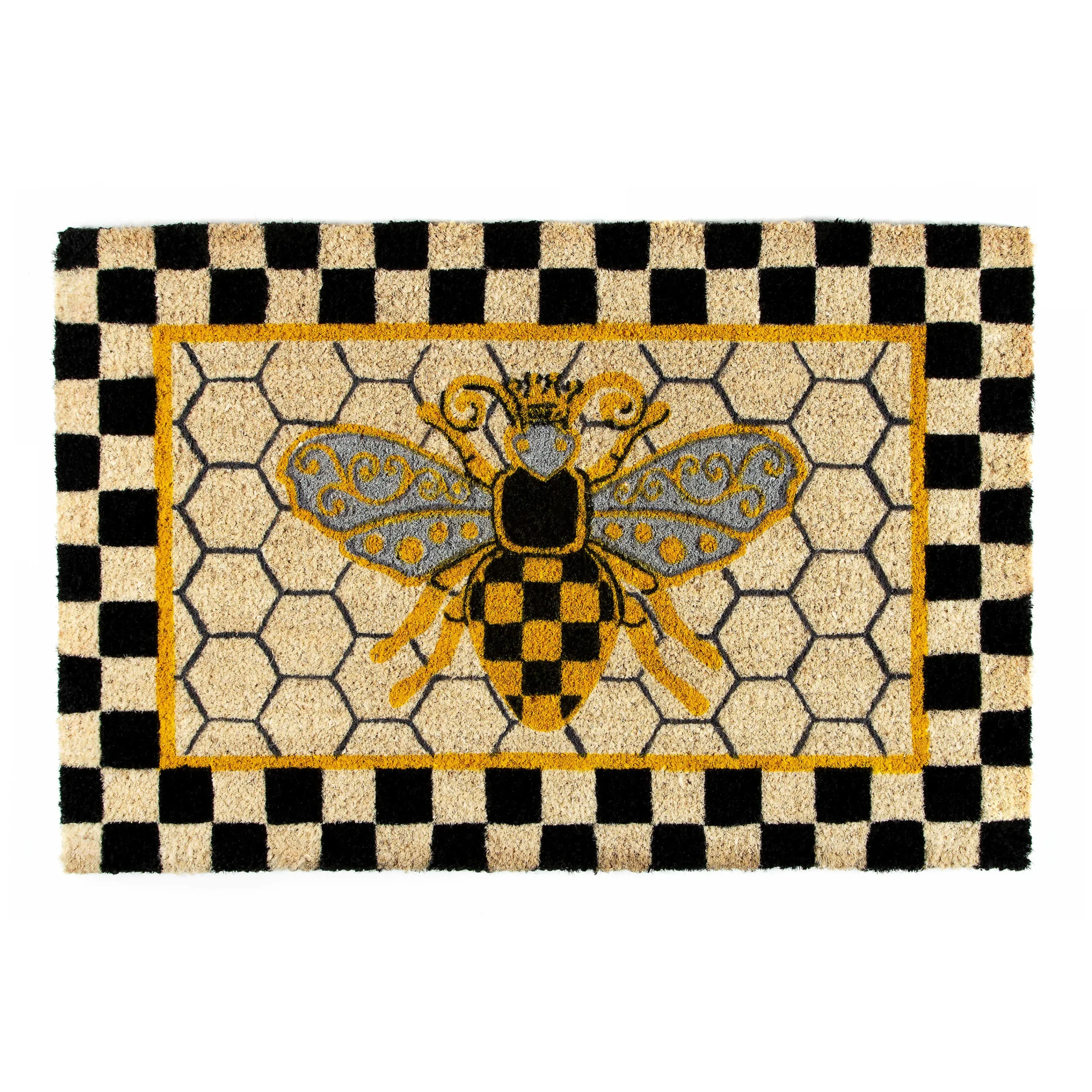 MacKenzie-Childs Queen Bee Entrance Mat| Outdoor|Rugs