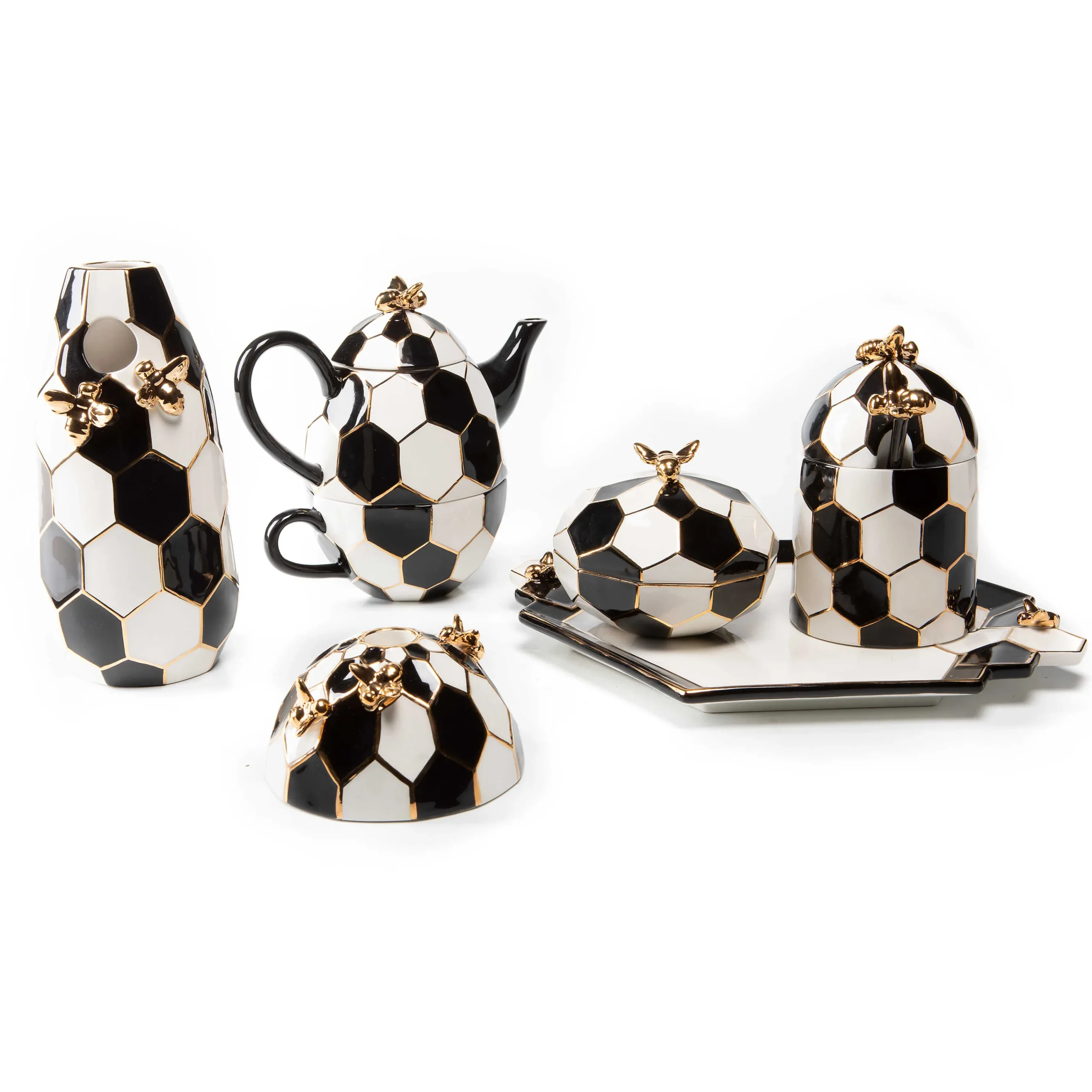 MacKenzie-Childs Queen Bee Honey Pot| Kitchen Storage & Organization|Serveware