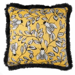 MacKenzie-Childs Queen Bee Outdoor Throw Pillow| Pillows, Throws, & Cushions|Outdoor