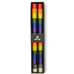 MacKenzie-Childs Rainbow Dinner Candles, Set of 2| Candles & Fragrances|Table Accessories