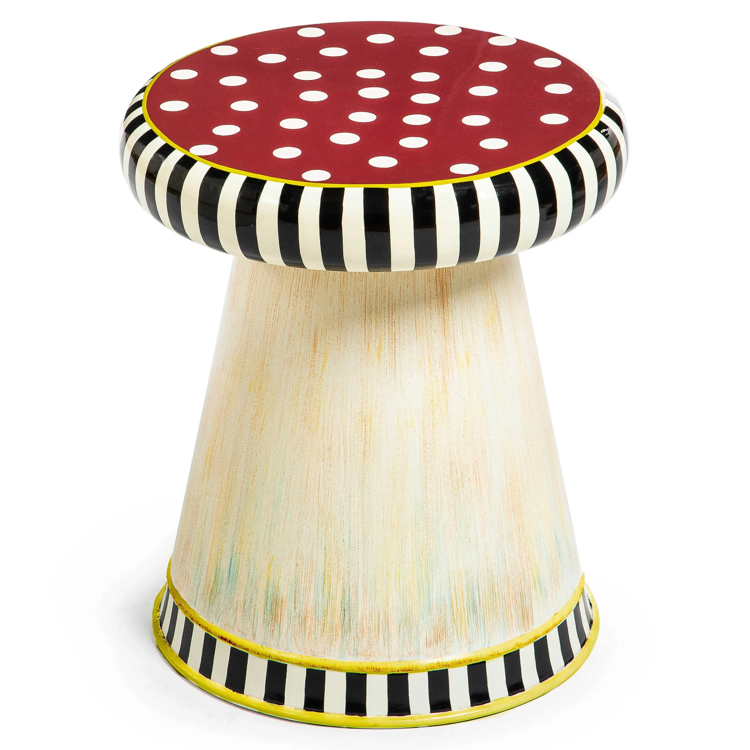 MacKenzie-Childs Red Small Outdoor Toadstool| Outdoor|Spring