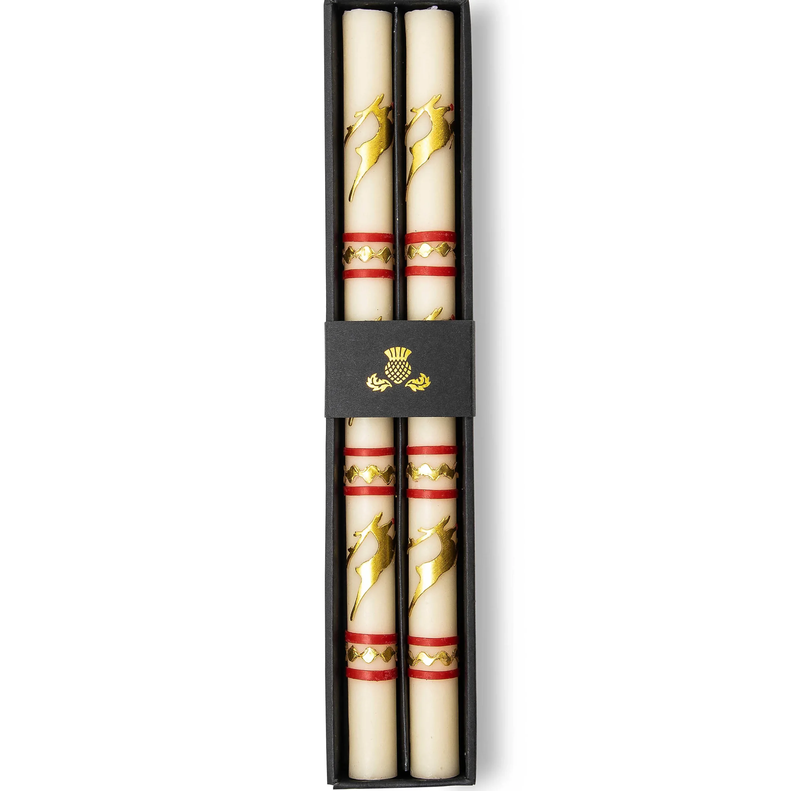 MacKenzie-Childs Reindeer Dinner Candles, Set of 2| Holiday|Candles & Fragrances