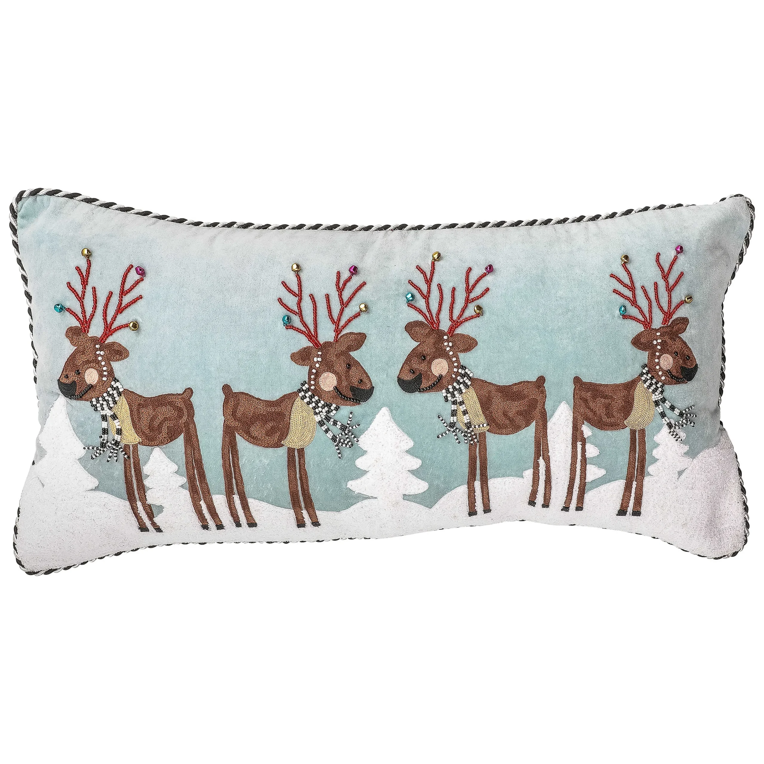 MacKenzie-Childs Reindeer Lumbar Pillow| Holiday|Pillows, Throws, & Cushions