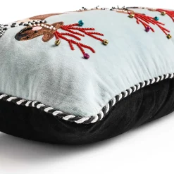 MacKenzie-Childs Reindeer Lumbar Pillow| Holiday|Pillows, Throws, & Cushions