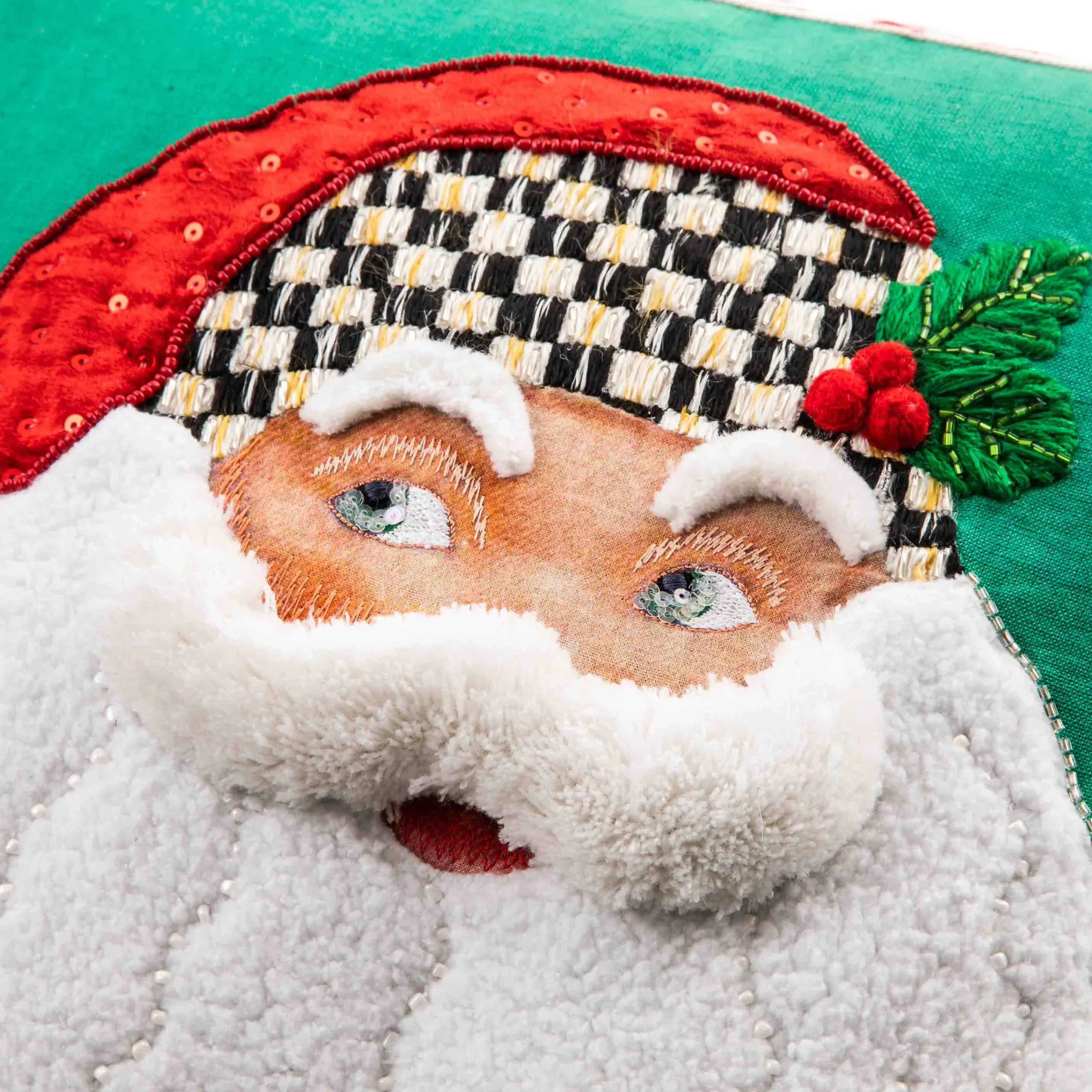 MacKenzie-Childs Retro Santa Throw Pillow| Holiday|Pillows, Throws, & Cushions