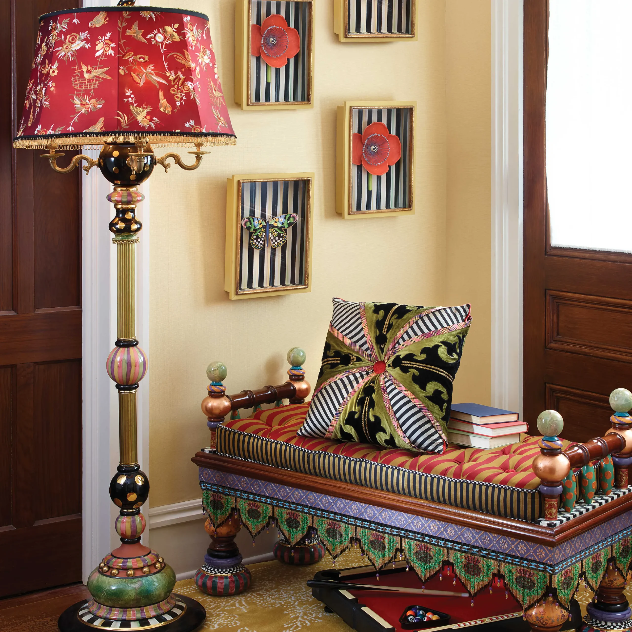 MacKenzie-Childs Ridiculous Bench| Entryway Furniture|Living Room