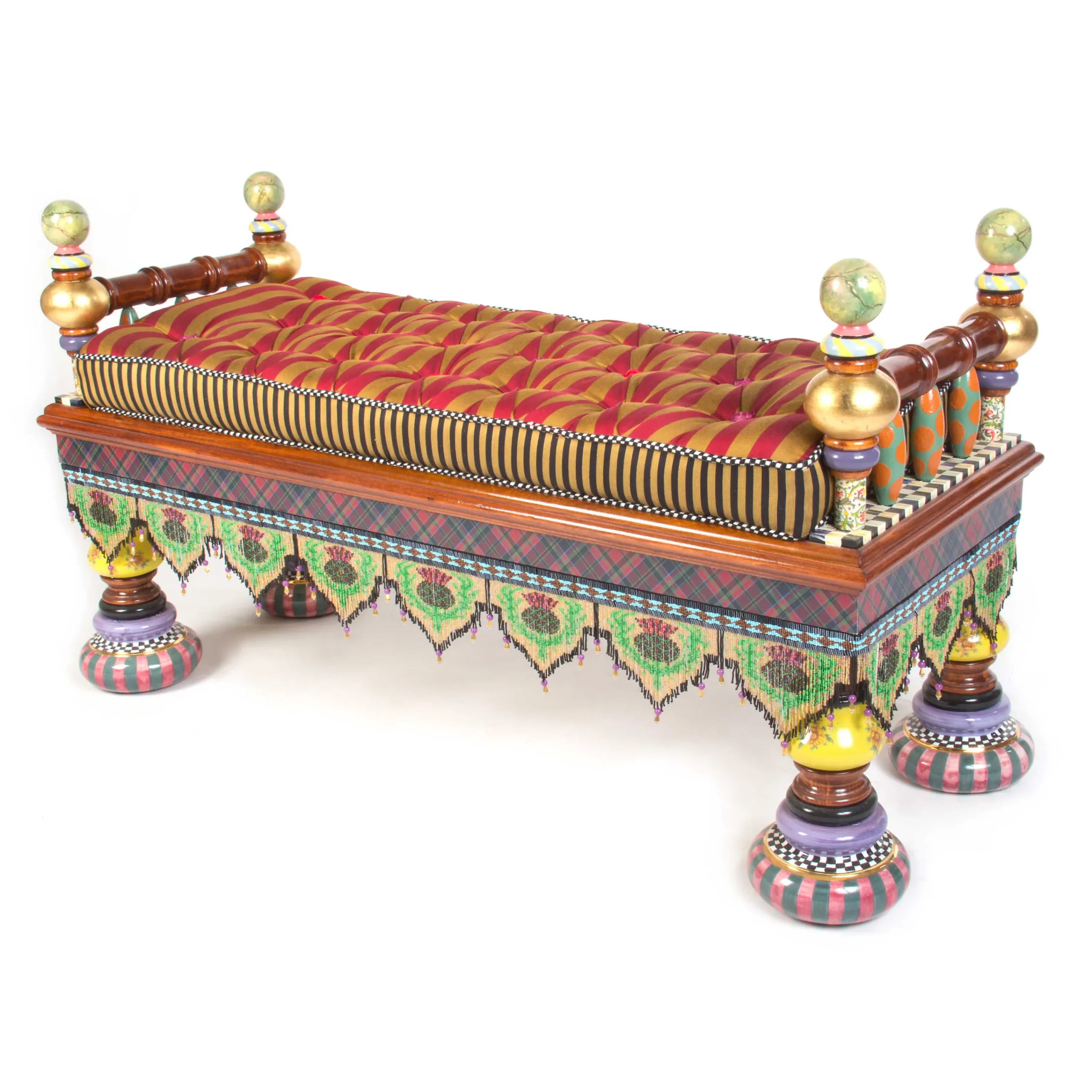 MacKenzie-Childs Ridiculous Bench| Entryway Furniture|Living Room
