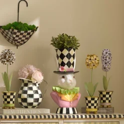 MacKenzie-Childs Rose Rabbit Planter| Easter|Spring