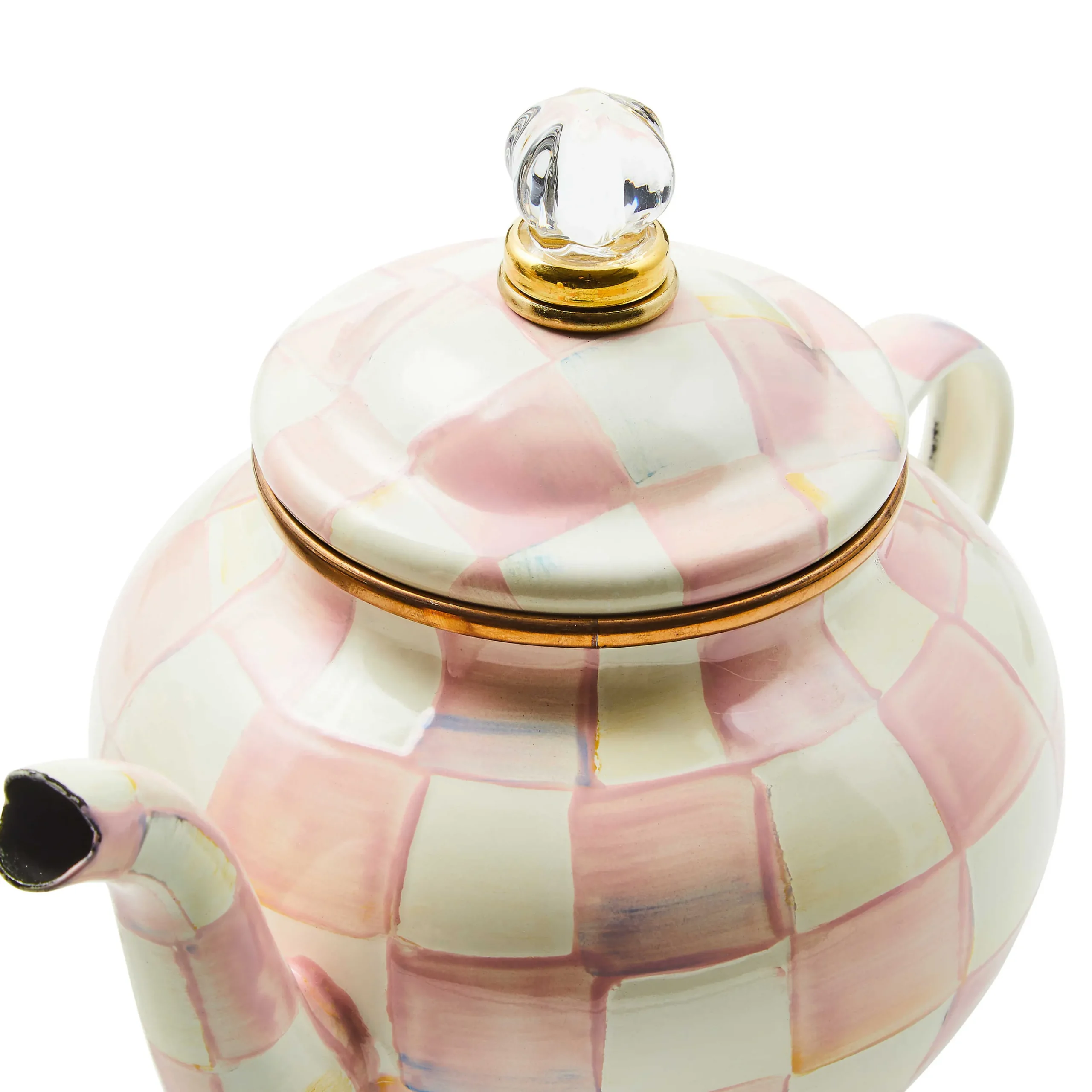 MacKenzie-Childs Rosy Check 4 Cup Teapot| The Coffee Shop|Fall Entertaining