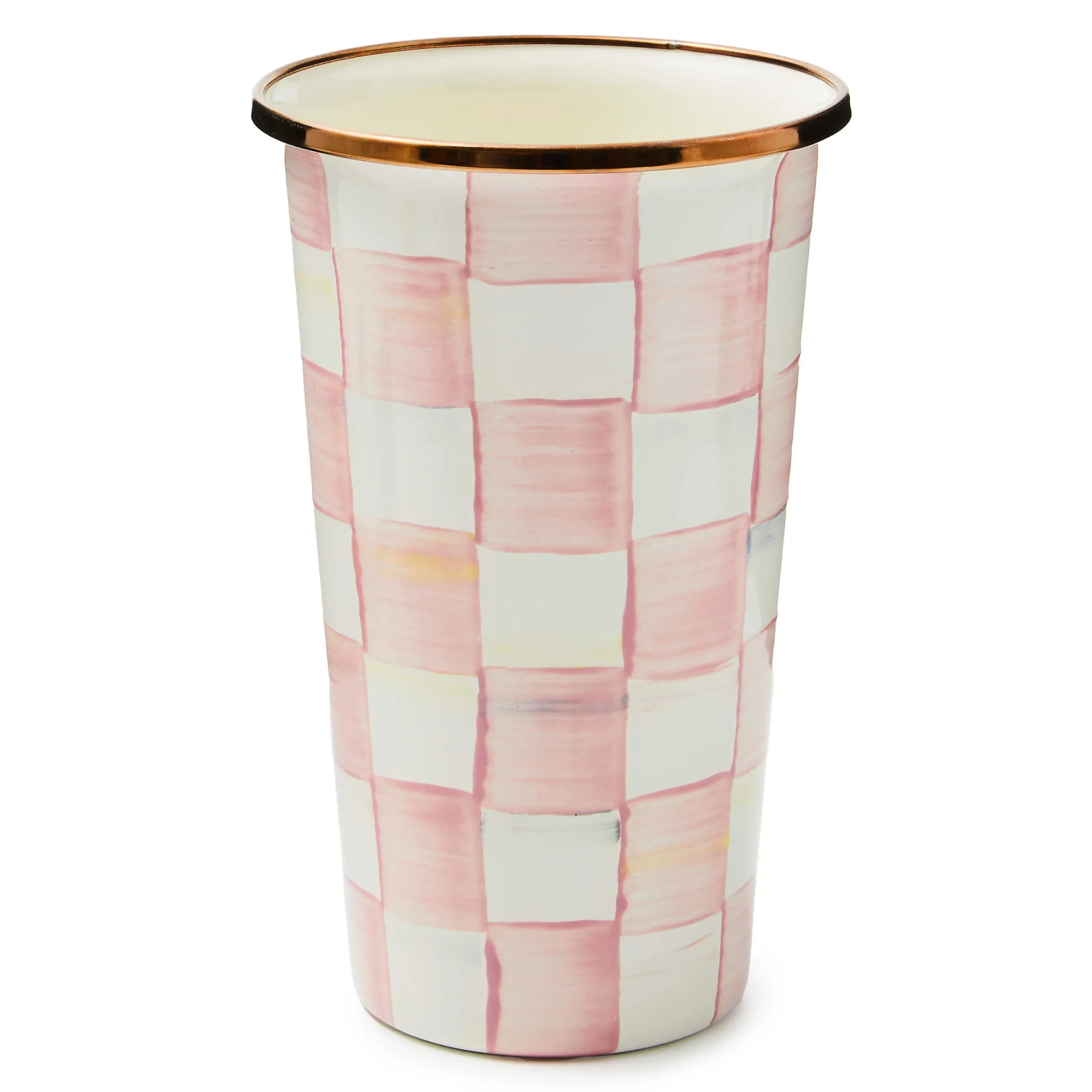 MacKenzie-Childs Rosy Check 20 Ounce Tumbler| Fall Entertaining|Drinkware