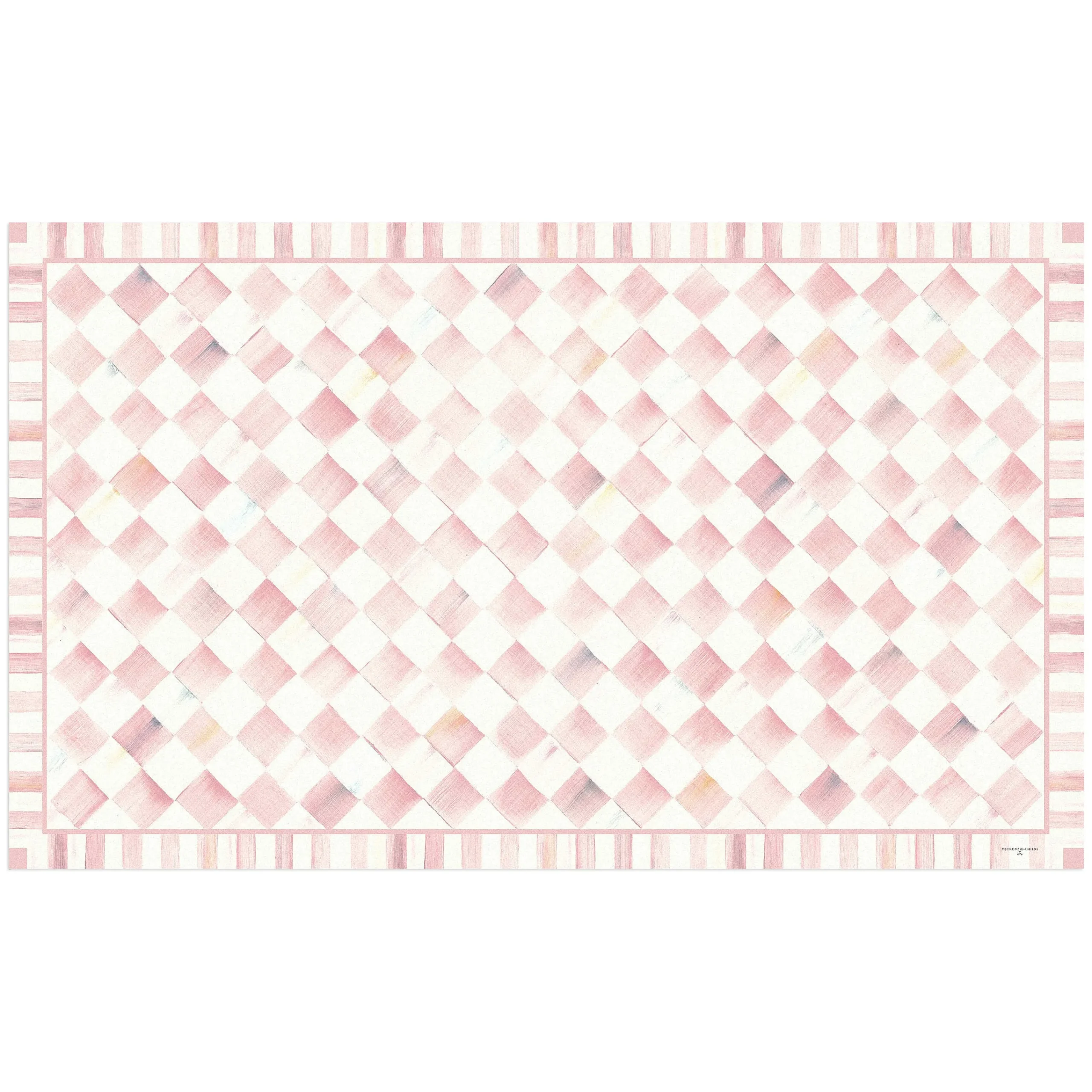 MacKenzie-Childs Rosy Check 3' x 5' Floor Mat| Rugs