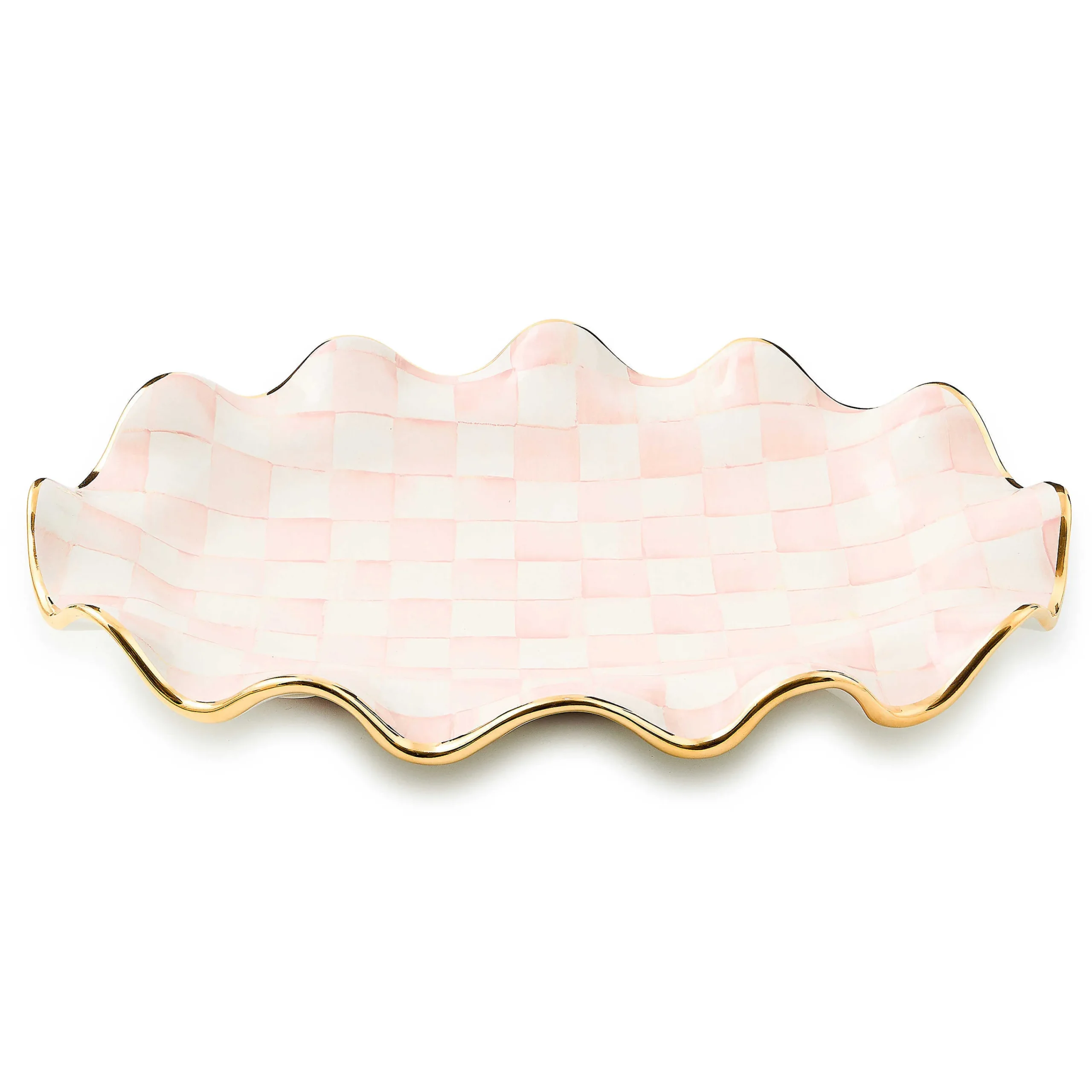 MacKenzie-Childs Rosy Check Ceramic Serving Platter| Fall Entertaining|Serveware