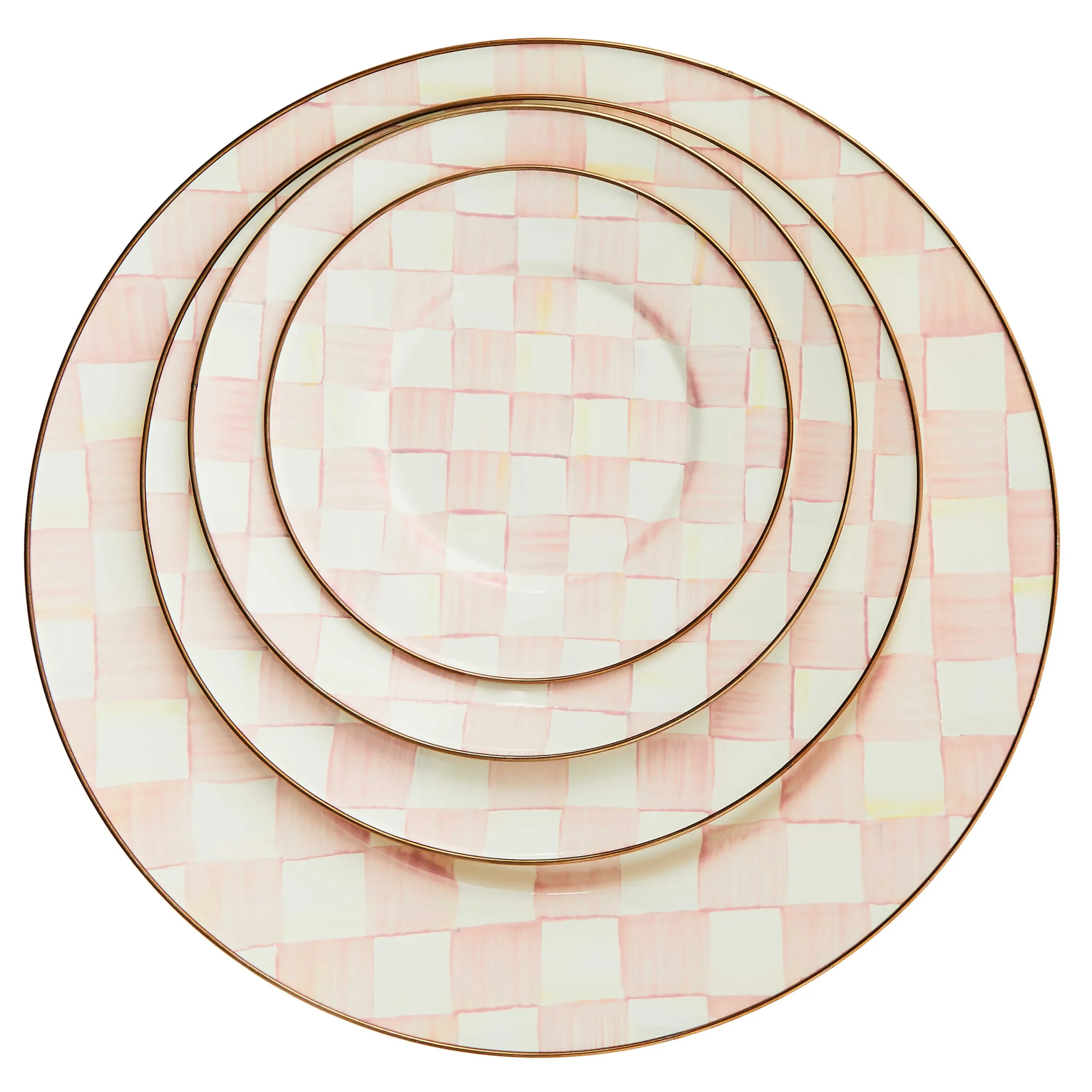 MacKenzie-Childs Rosy Check Charger/Plate| Easter|Spring