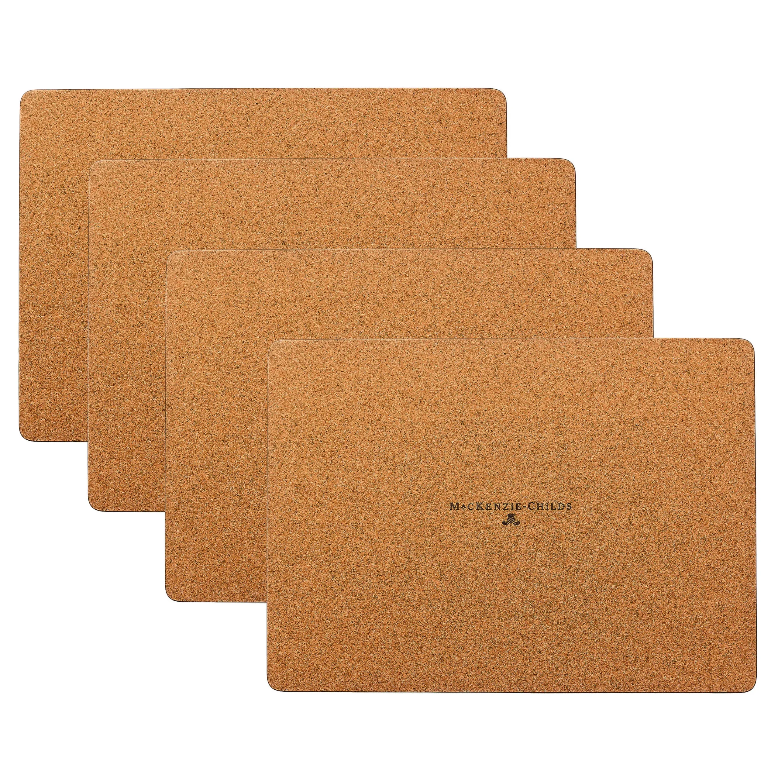 MacKenzie-Childs Rosy Check Cork Back Placemats, Set of 4| Fall Entertaining|Kitchen & Table Linens
