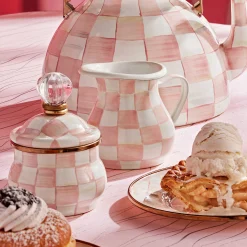 MacKenzie-Childs Rosy Check Creamer| Easter|Spring