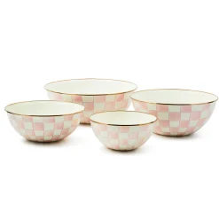 MacKenzie-Childs Rosy Check Extra Large Everyday Bowl| Fall Entertaining|Serveware