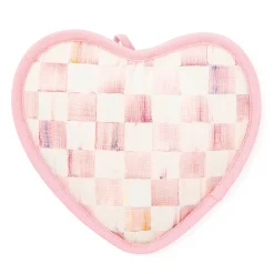MacKenzie-Childs Rosy Check Heart Potholder| Kitchen & Table Linens