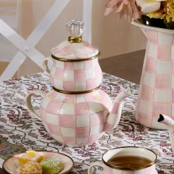 MacKenzie-Childs Rosy Check High Tea| The Coffee Shop|Fall Entertaining
