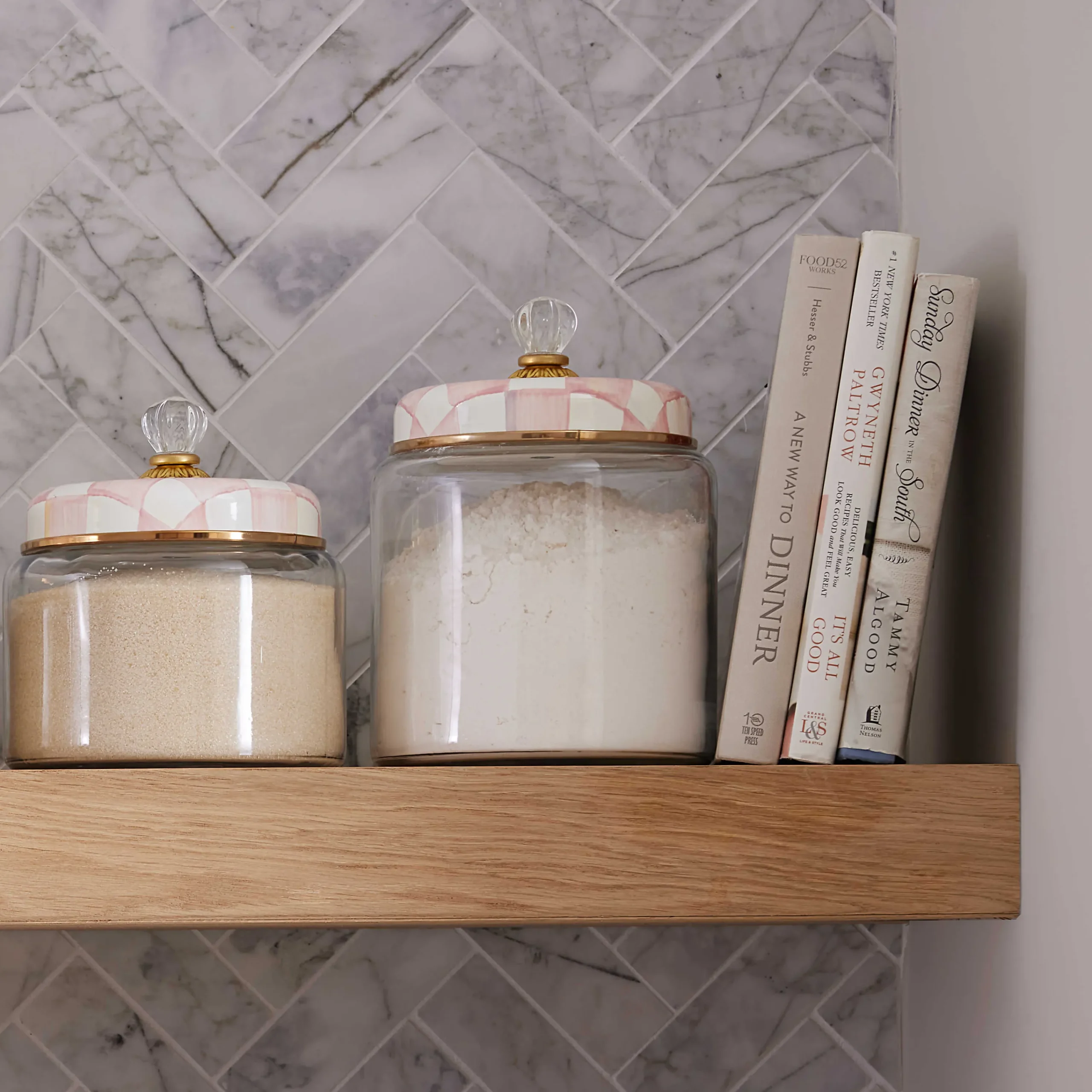 MacKenzie-Childs Rosy Check Kitchen Canister, Large| Kitchen Storage & Organization