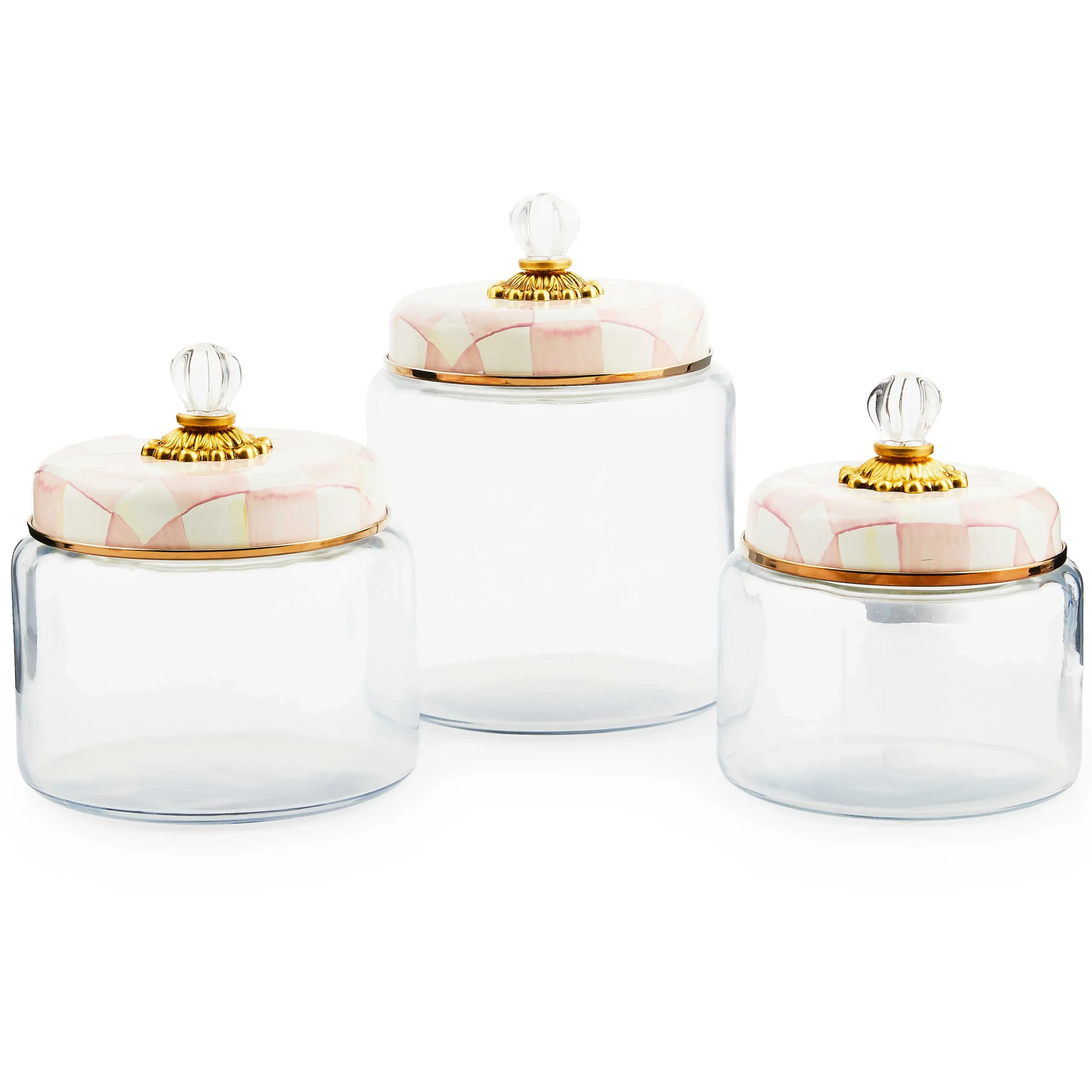 MacKenzie-Childs Rosy Check Kitchen Canister, Large| Kitchen Storage & Organization