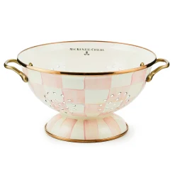MacKenzie-Childs Rosy Check Large Colander| Spring|Kitchen Utensils & Tools