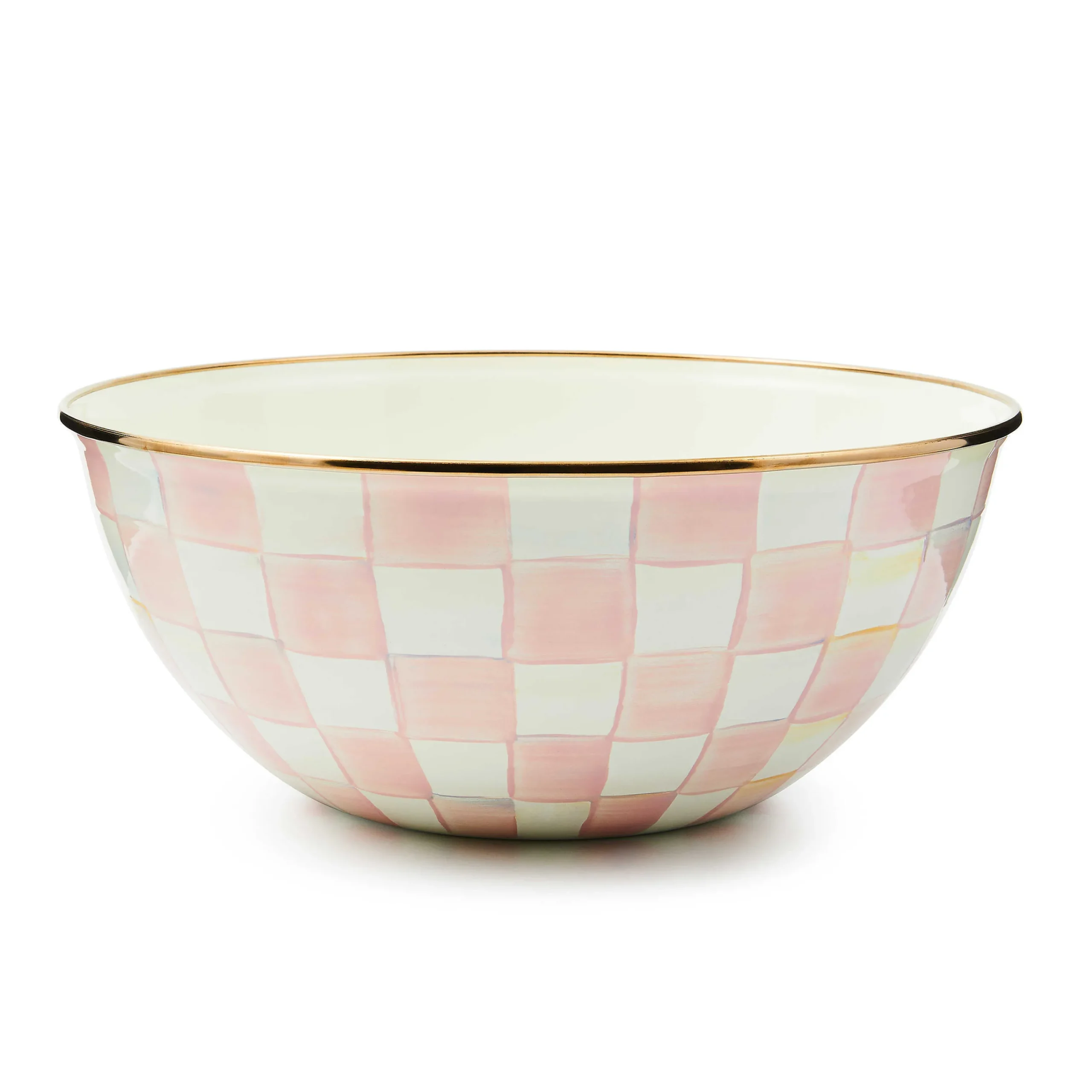 MacKenzie-Childs Rosy Check Large Everyday Bowl| Fall Entertaining|Serveware