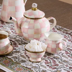MacKenzie-Childs Rosy Check Little Creamer| The Coffee Shop|Fall Entertaining