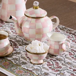 MacKenzie-Childs Rosy Check Little Sugar Bowl| Fall Entertaining|The Coffee Shop