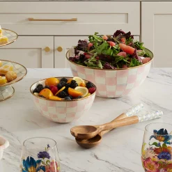 MacKenzie-Childs Rosy Check Medium Everyday Bowl| Fall Entertaining|Serveware