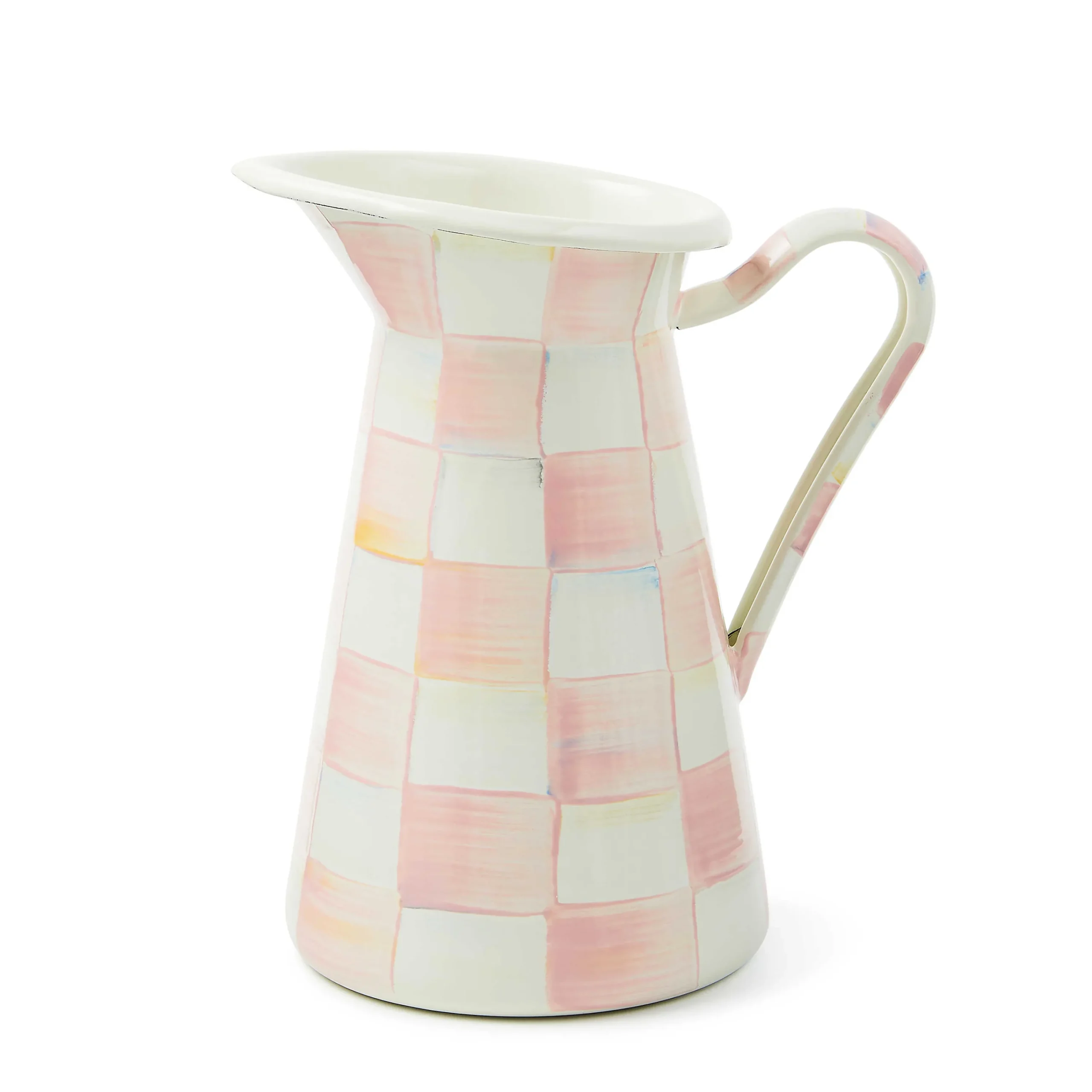 MacKenzie-Childs Rosy Check Medium Practical Pitcher| Fall Entertaining|Bar Entertaining