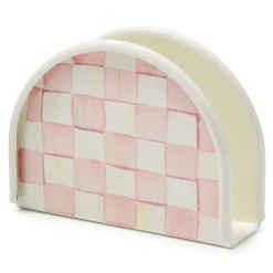 MacKenzie-Childs Rosy Check Napkin Holder| Fall Entertaining|Table Accessories