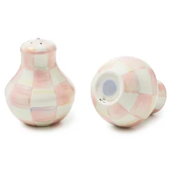 MacKenzie-Childs Rosy Check Salt Pepper Shakers| Fall Entertaining|Table Accessories