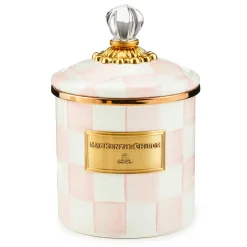 MacKenzie-Childs Rosy Check Small Canister| Spring|Room Accents